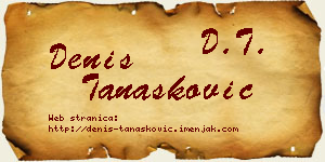 Denis Tanasković vizit kartica